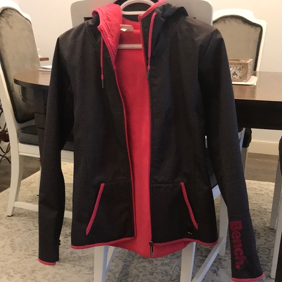 BENCH Medium FLEECE LINED Dark Grey Jacket - Picture 2 of 5